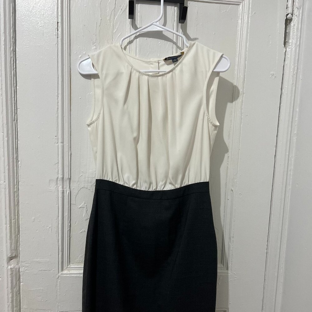 Brooks Brothers Sleeveless dress – Heather Grey / White – Size 4